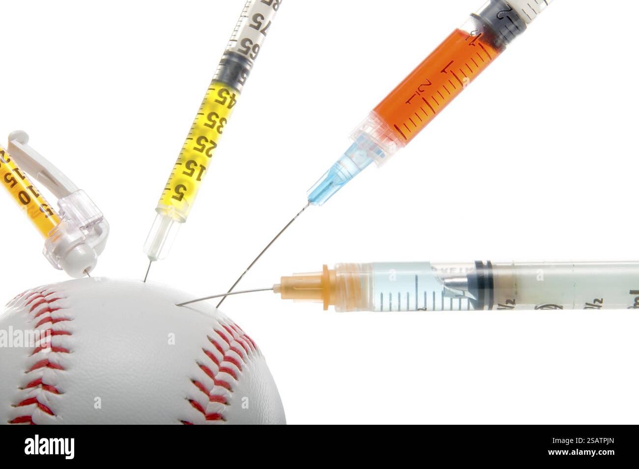 Le concept d'utilisation de l'hormone de croissance humaine dans le sport Banque D'Images