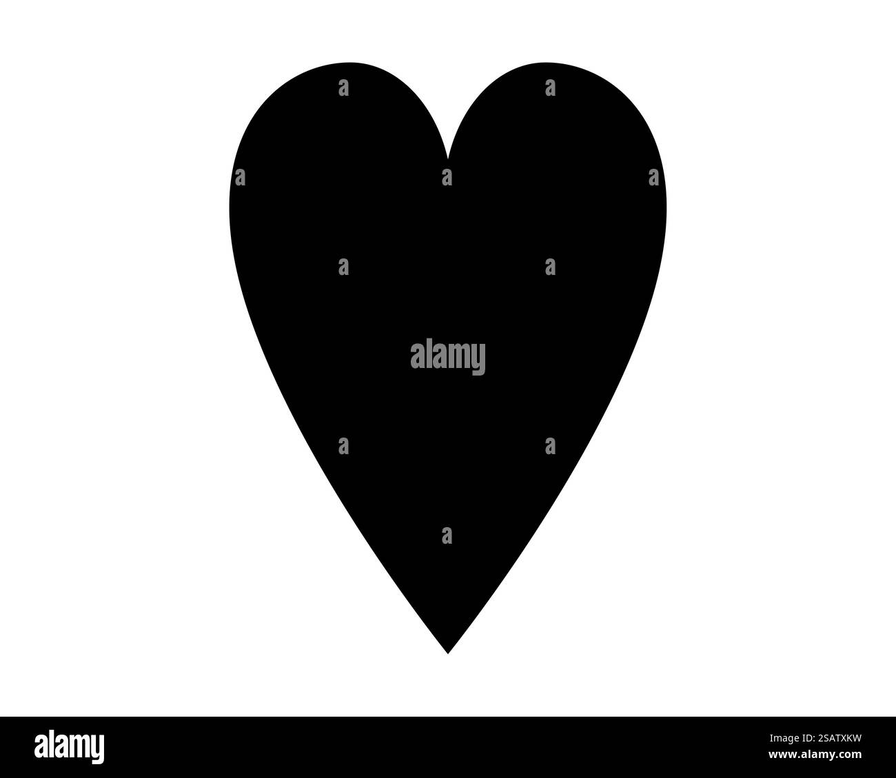 Love Heart vector icon noir ossature isolé sur fond blanc. Illustration de Vecteur