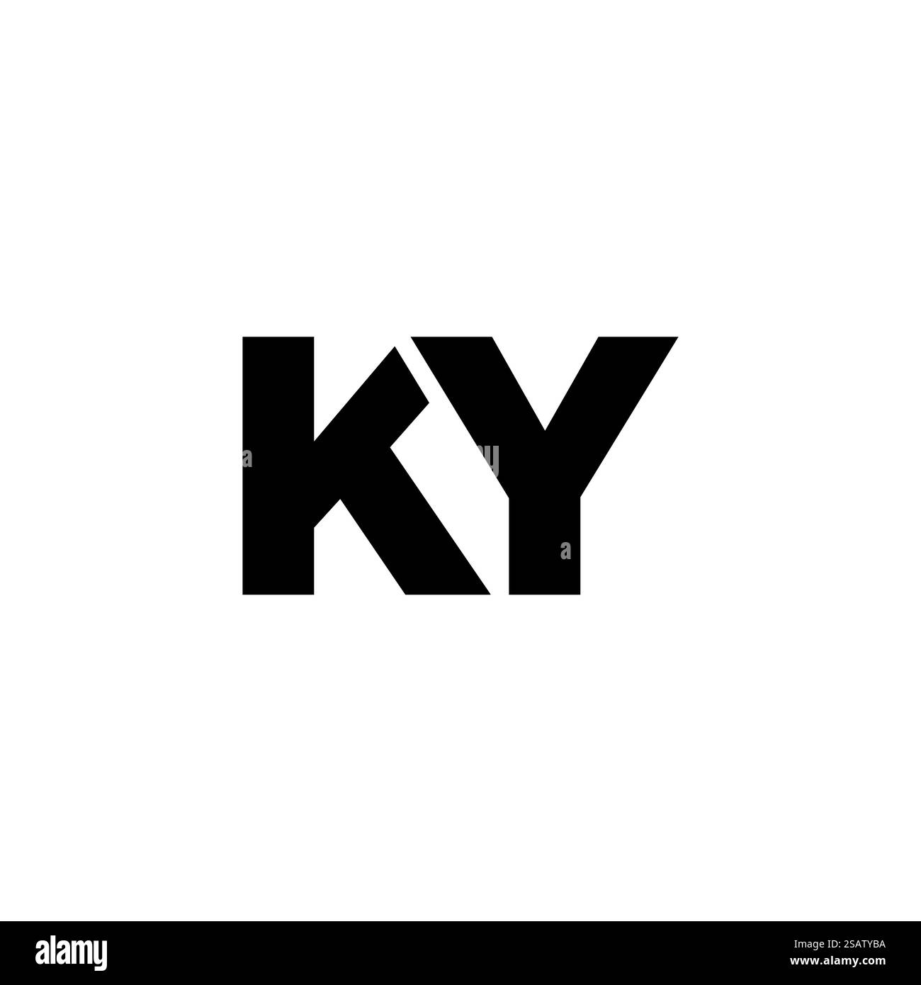 Lettre à la mode K et y, modèle de conception de logo KY. Logotype minimal basé sur le monogramme initial pour l'identité de l'entreprise. Illustration de Vecteur