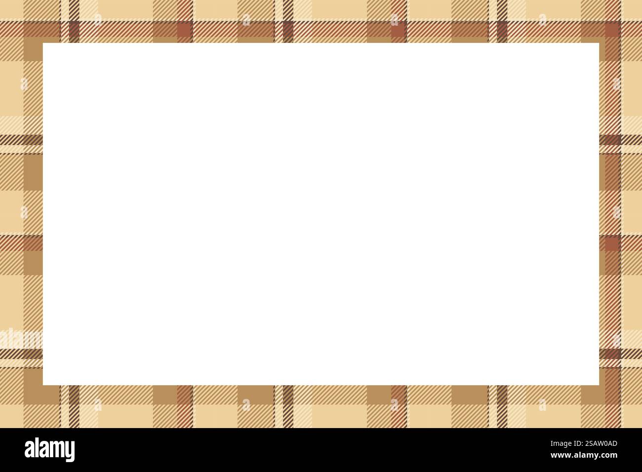 Vecteur de cadre vintage. Motif écossais de bordure style rétro. Beauté fond vide, modèle pour photo, portrait, album. Décoration écossais écossais.. Vecteur de cadre vintage. Motif écossais de bordure style rétro. Décoration écossaise. Illustration de Vecteur