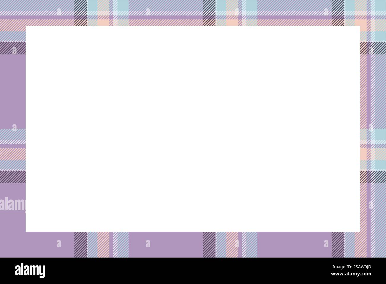 Vecteur de cadre vintage. Motif écossais de bordure style rétro. Beauté fond vide, modèle pour photo, portrait, album. Décoration écossais écossais.. Vecteur de cadre vintage. Motif écossais de bordure style rétro. Décoration écossaise. Illustration de Vecteur