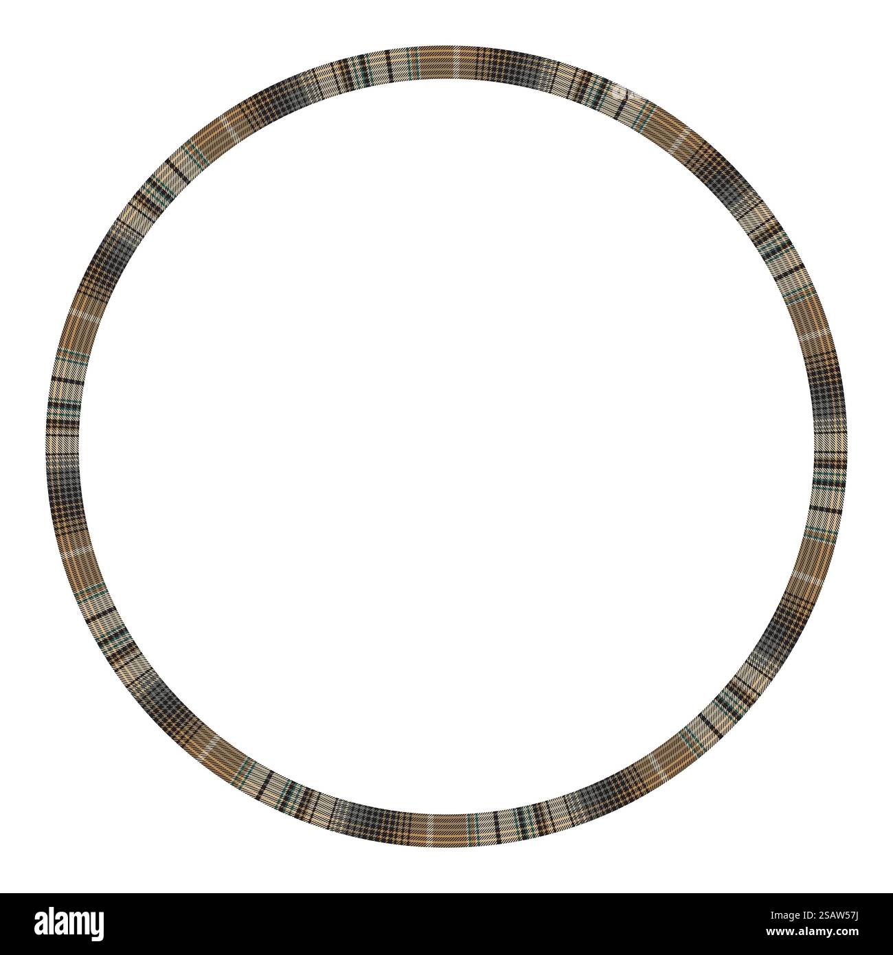 Modèle de conception de modèle vintage de vecteur de cadre rond. Bordure circulaire motif tissu écossais. Fond écossais de tartan pour l'art de collage, carte de gif, artisanat fait à la main. Illustration de Vecteur