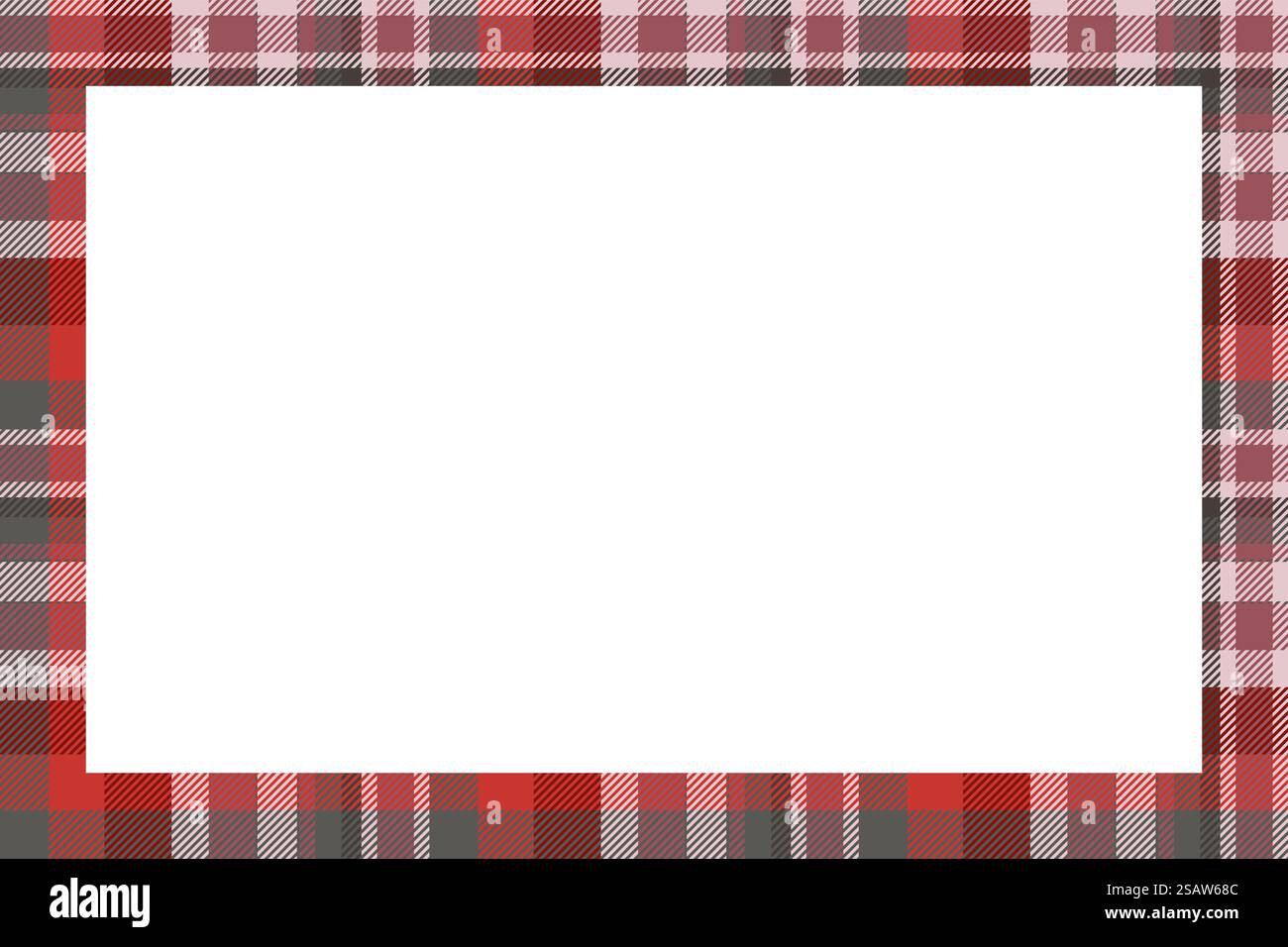 Vecteur de cadre vintage. Motif écossais de bordure style rétro. Beauté fond vide, modèle pour photo, portrait, album. Décoration écossais écossais.. Vecteur de cadre vintage. Motif écossais de bordure style rétro. Décoration écossaise. Illustration de Vecteur