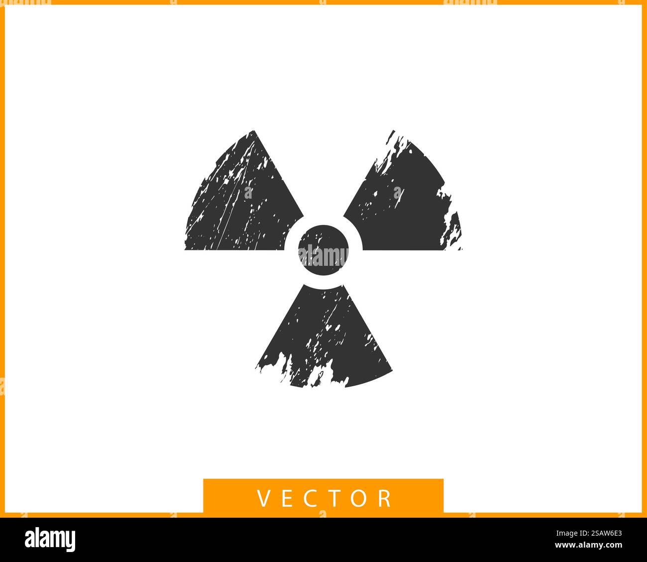 L'icône de rayonnement vecteur. Avertissement signe radioactif symbole de danger. Illustration de Vecteur