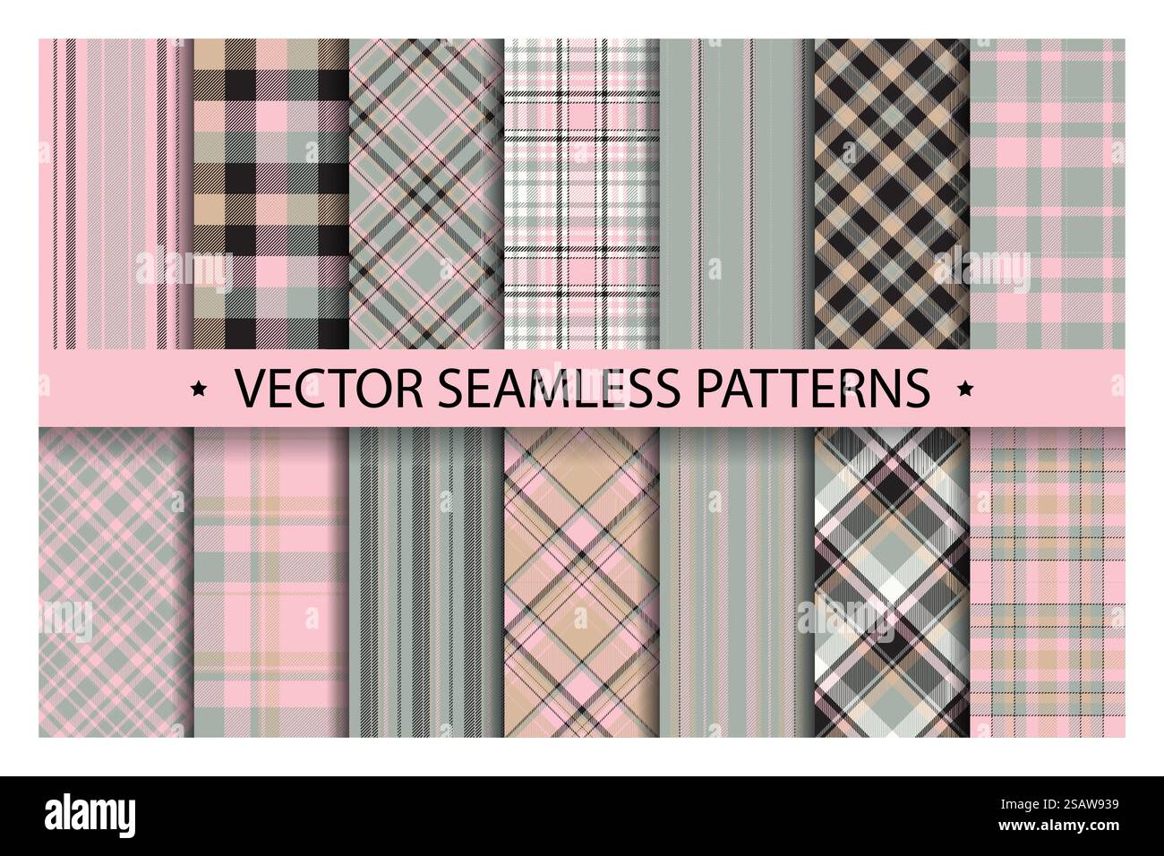 Définissez le motif écossais sans couture. Texture de tissu à motifs tartan. Fond vectoriel géométrique en damier. Toile de fond écossaise de couverture rayée. Mode collection tissu carrelage plat design textile.. Définissez le motif écossais sans couture. Texture de tissu à motifs tartan. Fond vectoriel géométrique en damier. Toile de fond écossaise de couverture rayée. Illustration de Vecteur