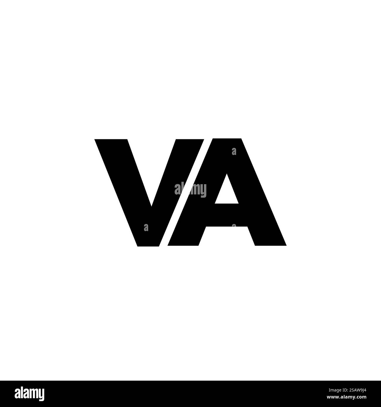 Lettre à la mode V et A, modèle de conception de logo va. Logotype minimal basé sur le monogramme initial pour l'identité de l'entreprise. Illustration de Vecteur