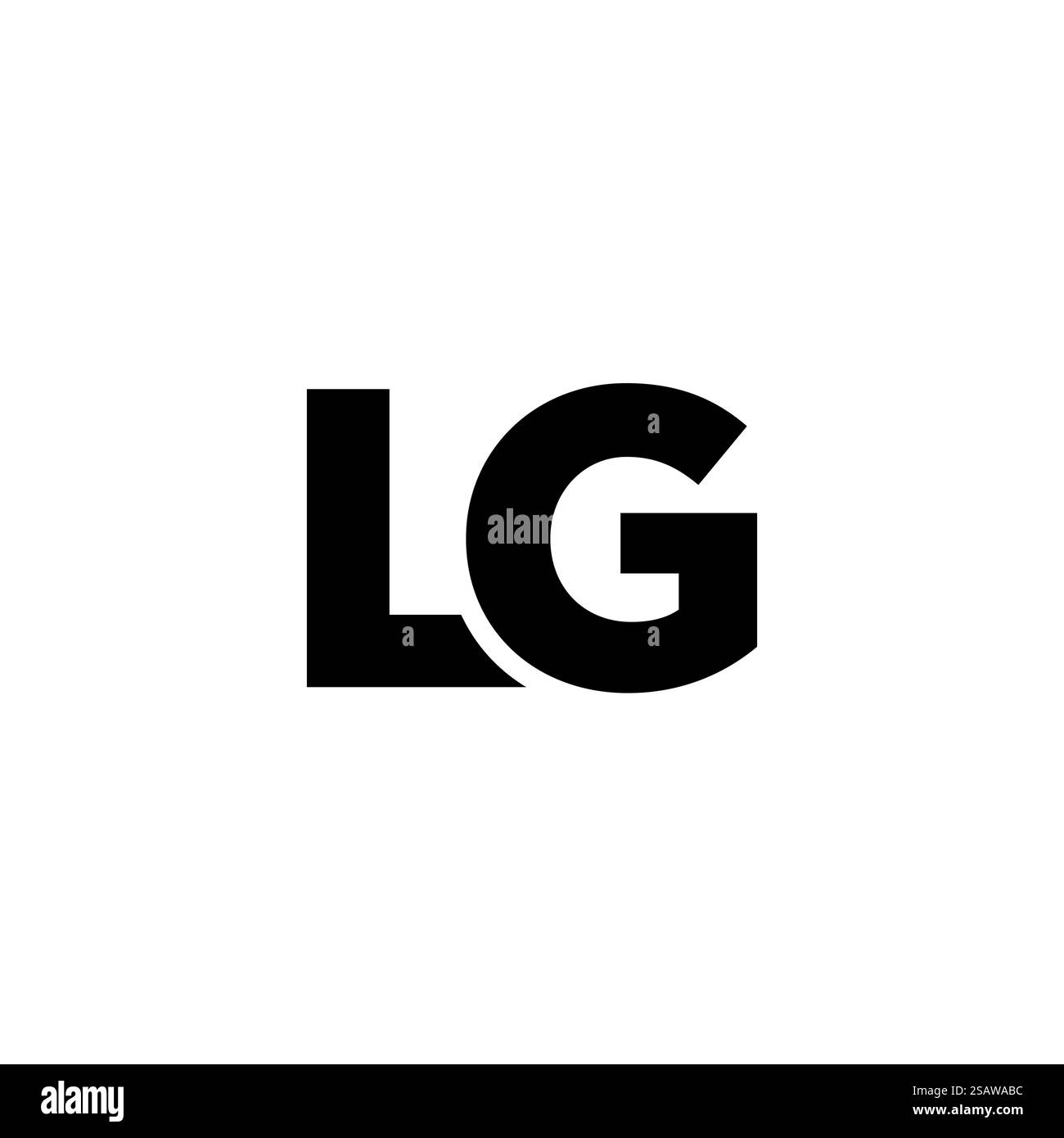 Lettre tendance l et G, modèle de conception de logo LG. Logotype minimal basé sur le monogramme initial pour l'identité de l'entreprise. Illustration de Vecteur