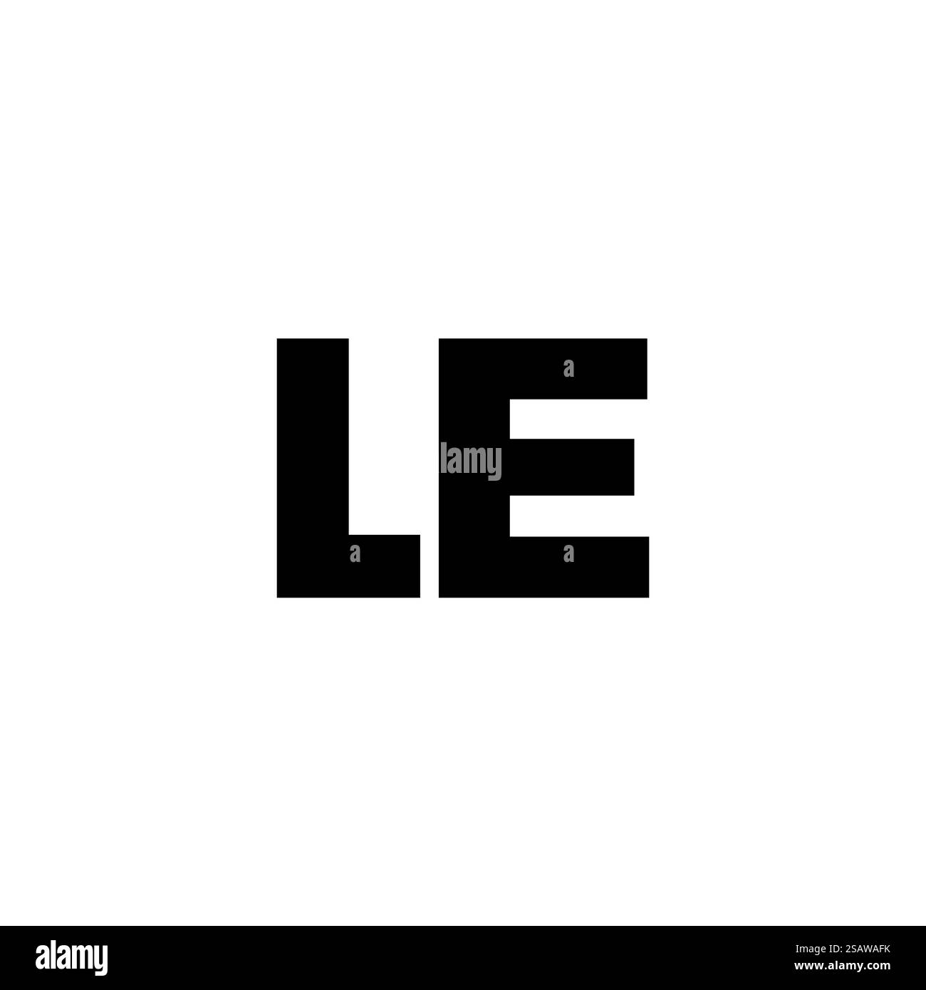 Lettre tendance l et E, modèle de conception de logo LE. Logotype minimal basé sur le monogramme initial pour l'identité de l'entreprise. Illustration de Vecteur