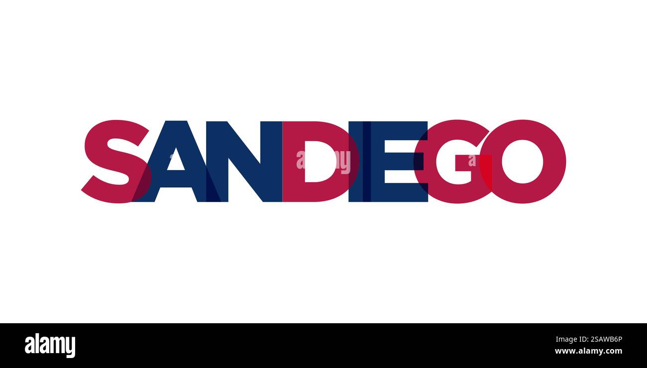 San Diego, Californie, États-Unis typographie design texte. Logo America avec lettrage de ville graphique pour les produits imprimés et Web.. San Diego, Californie, États-Unis typographie design texte. Logo America avec lettrage de ville graphique pour l'impression et le web. Illustration de Vecteur