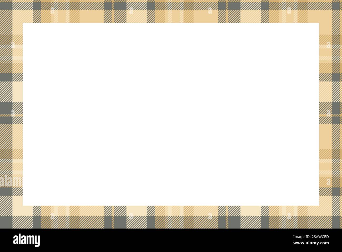 Vecteur de cadre vintage. Motif écossais de bordure style rétro. Beauté fond vide, modèle pour photo, portrait, album. Décoration écossais écossais.. Vecteur de cadre vintage. Motif écossais de bordure style rétro. Décoration écossaise. Illustration de Vecteur