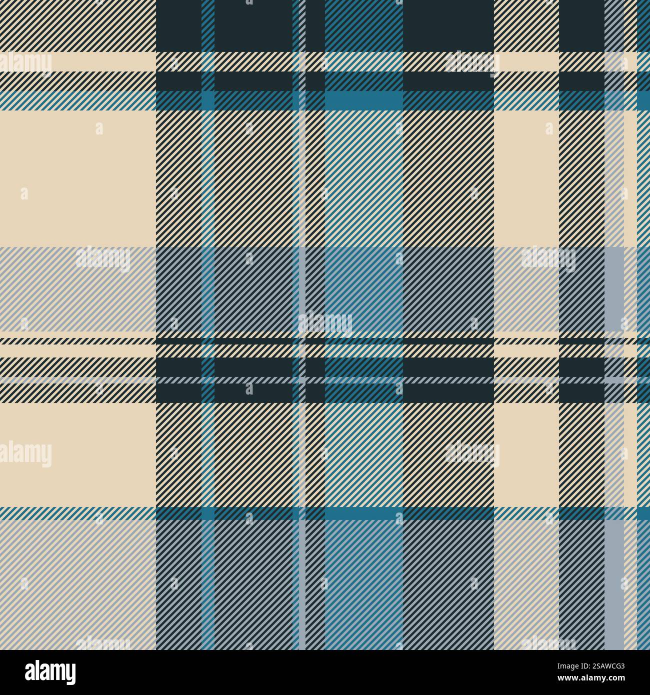 Plaid de texture de fond de tartan à carreaux vectoriels avec un tissu textile sans couture à motif dans des couleurs claires et sombres. Illustration de Vecteur