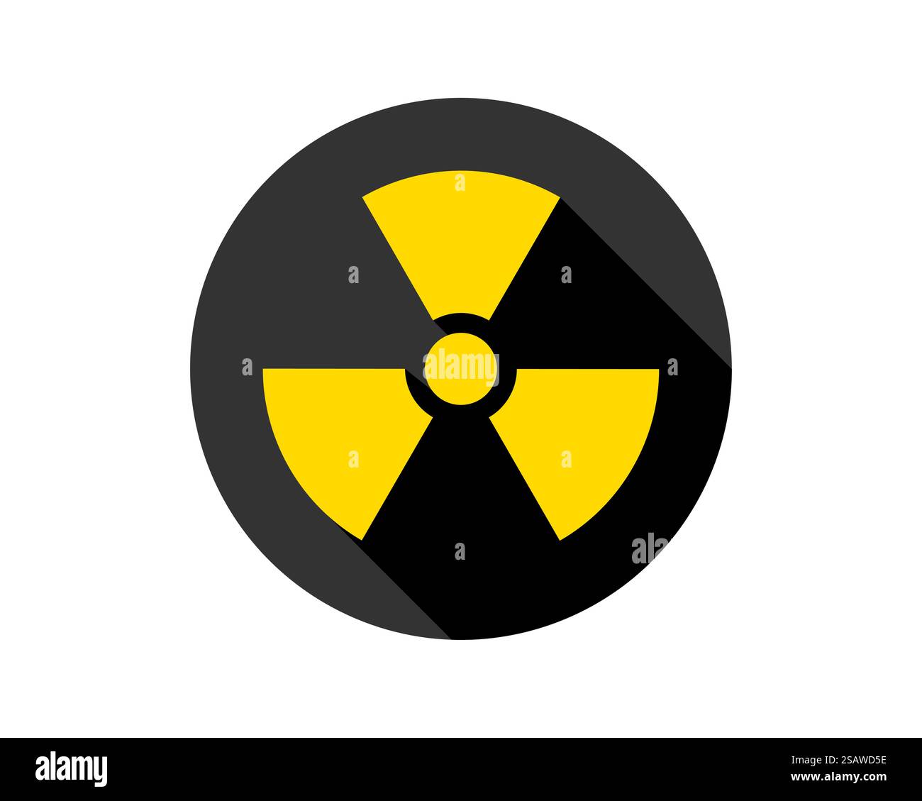 L'icône de rayonnement vecteur. Avertissement signe radioactif symbole de danger. Illustration de Vecteur