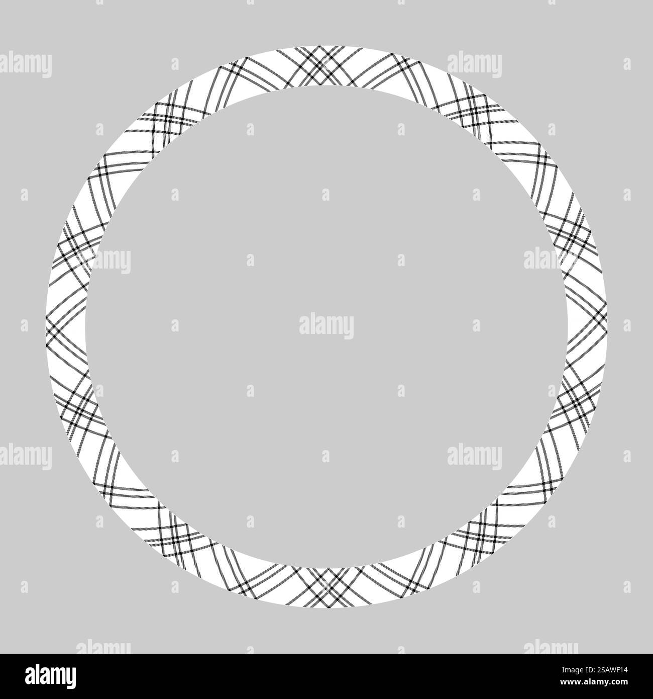 Cercles bordures et vecteurs d'images. Motif de bordure ronde design de cadre vintage géométrique. Texture de tissu écossais à carreaux tartan. Modèle pour carte-cadeau, collage, album ou album photo et portrait. Illustration de Vecteur