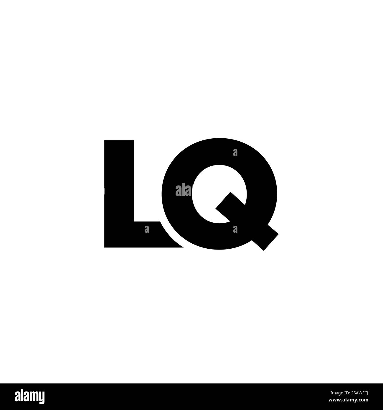 Lettre à la mode l et Q, modèle de conception de logo LQ. Logotype minimal basé sur le monogramme initial pour l'identité de l'entreprise. Illustration de Vecteur