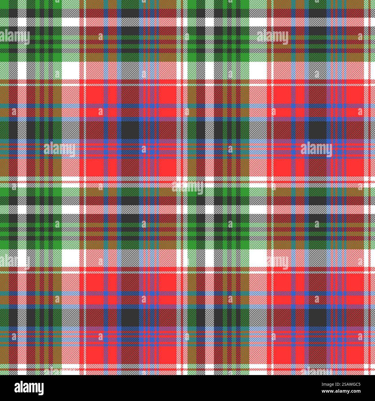 Couleur rouge vert vérifier la texture du tissu sans couture. Illustration vectorielle.. Couleur rouge vert vérifier la texture du tissu sans couture Illustration de Vecteur