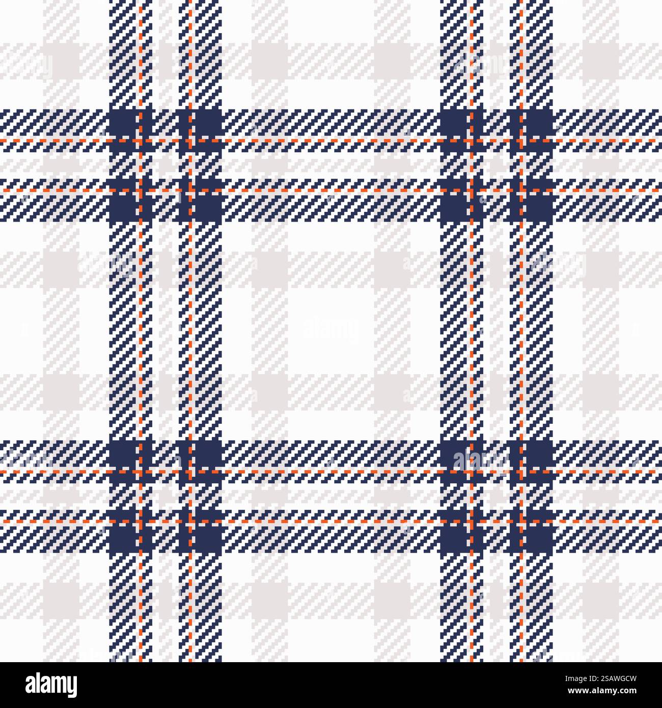 Fond de tissu sans couture de volume, tartan textile de chambre à coucher. Personnalisez le plaid vectoriel de texture de motif dans les couleurs blanches et bleues. Illustration de Vecteur
