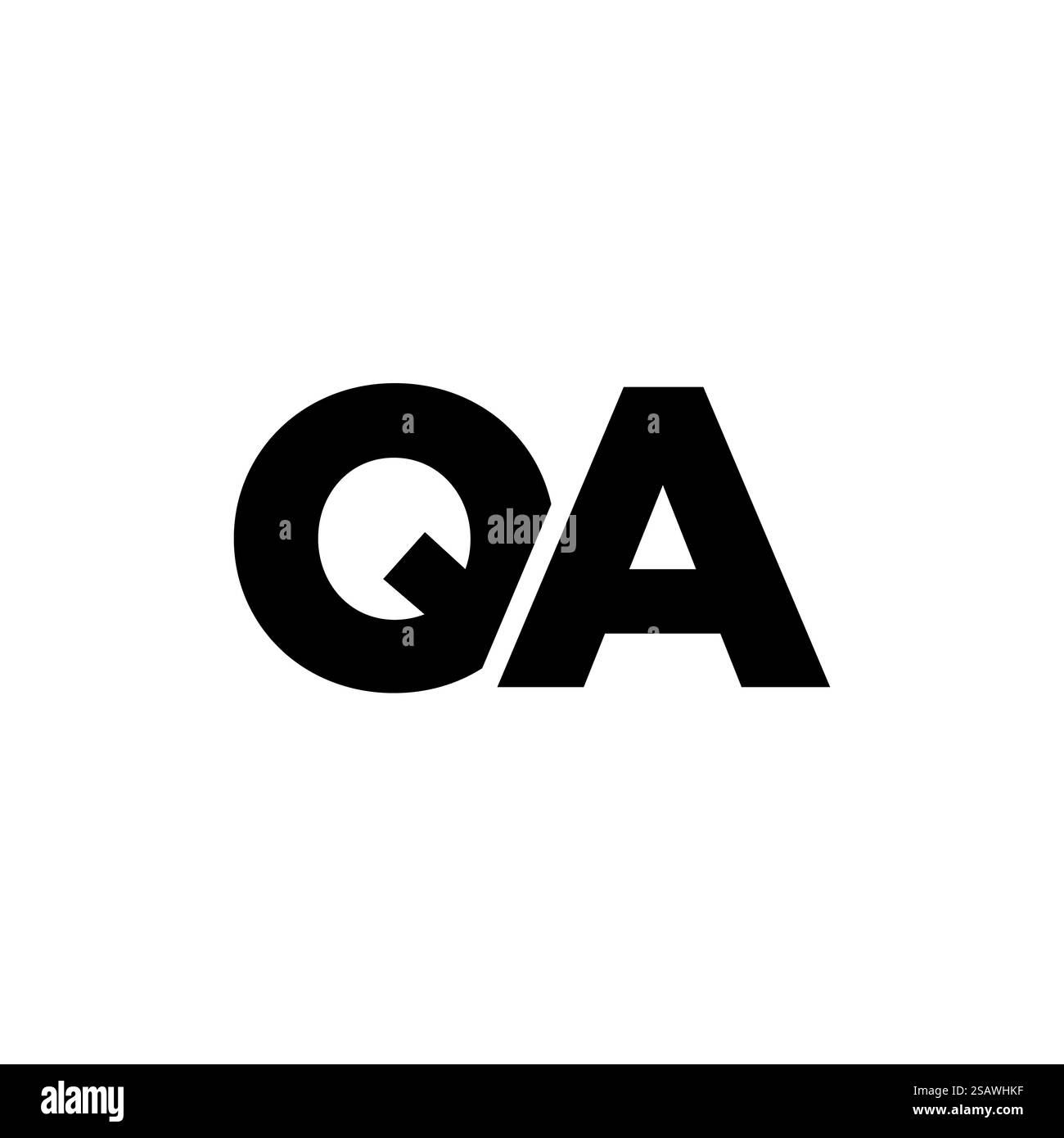 Lettre à la mode Q et A, modèle de conception de logo QA. Logotype minimal basé sur le monogramme initial pour l'identité de l'entreprise. Illustration de Vecteur