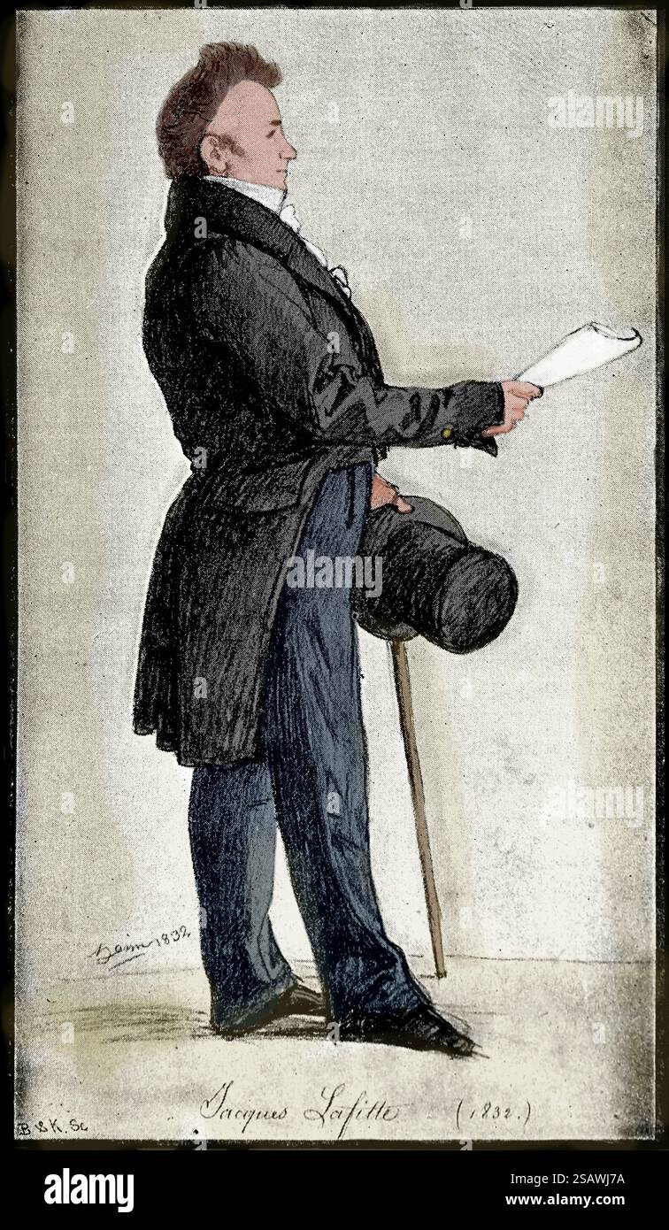 Jacques Laffitte (1767-1844) Banquier français, membre libéral de la Chambre des députés lors de la restauration des Bourbons et de la monarchie de juillet, et premier ministe Banque D'Images