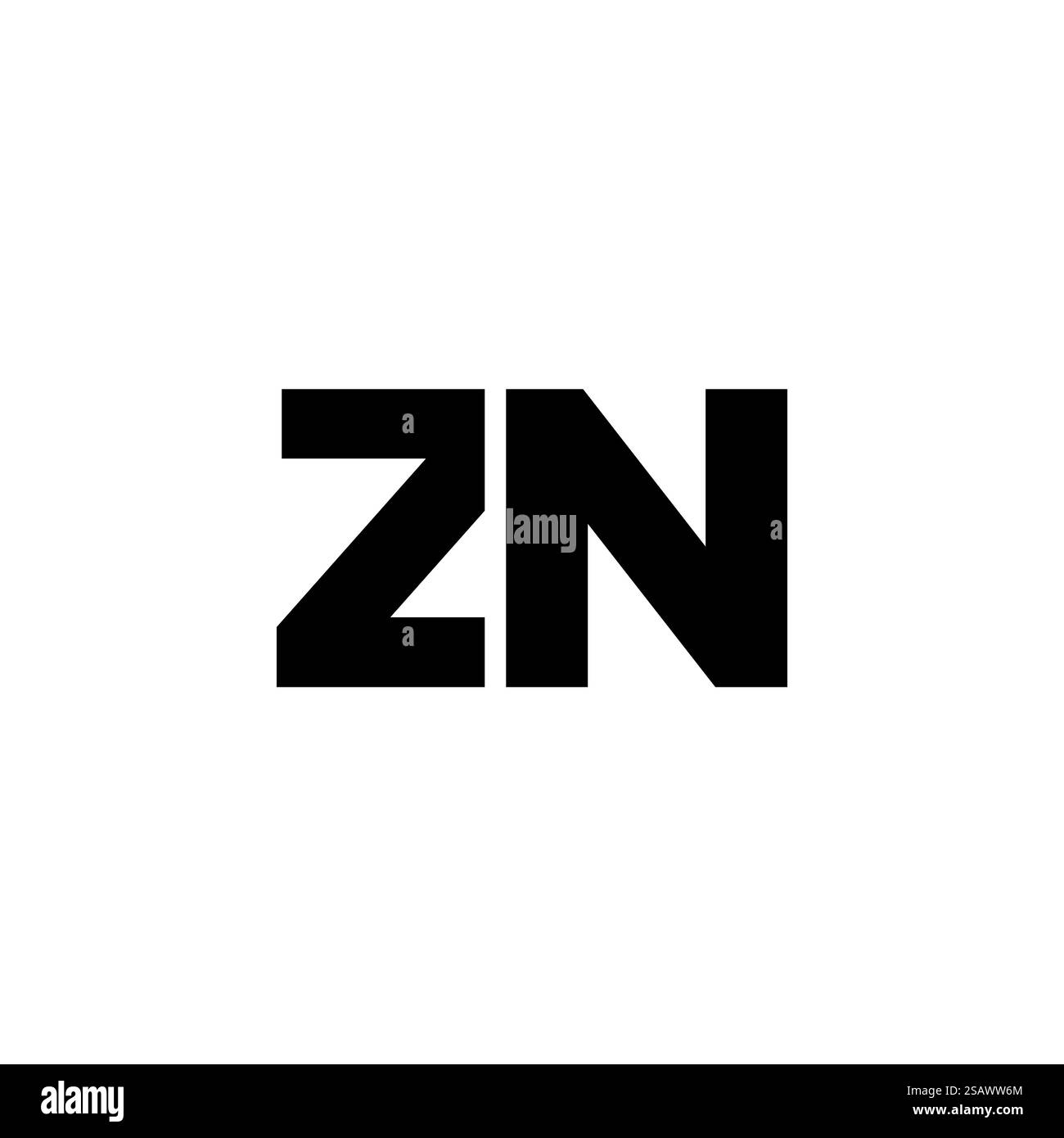 Lettre à la mode Z et N, modèle de conception de logo Zn. Logotype minimal basé sur le monogramme initial pour l'identité de l'entreprise. Illustration de Vecteur