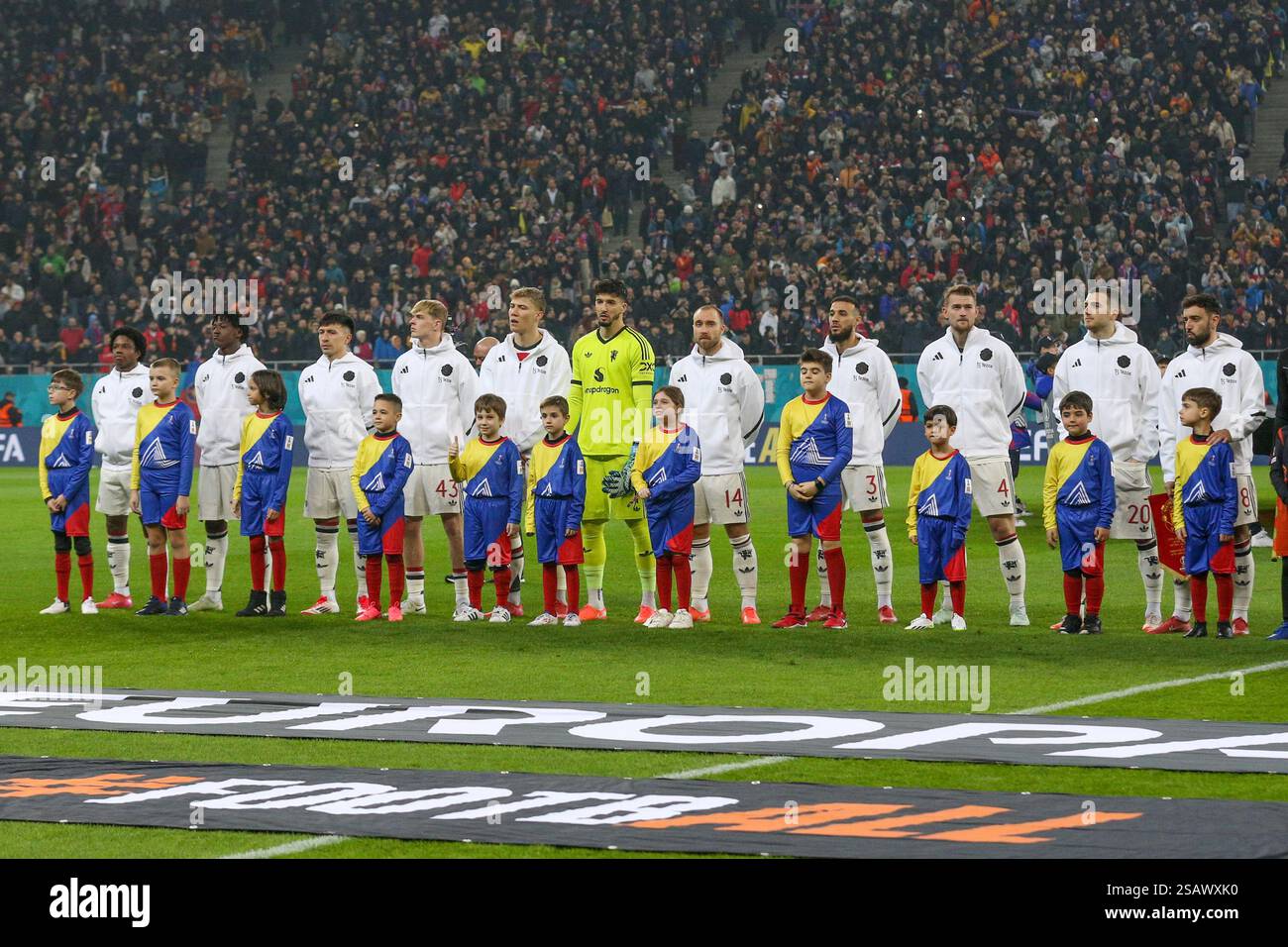 Bucarest, Roumanie. 30 janvier 2025. Équipe Manchester United lors du match FCSB - Manchester United FC UEFA Europa League au stade National Arena (Arena Națională), Bucarest, Roumanie, le 30 janvier 2025 crédit : Phil Duncan/Every second Media crédit : Every second Media/Alamy Live News Banque D'Images