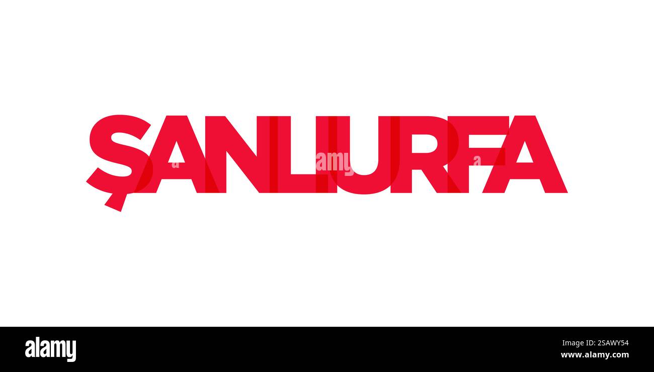 Sanliurfa dans l'emblème de la dinde pour l'impression et le web. La conception présente un style géométrique, illustration vectorielle avec une typographie audacieuse dans une police moderne. Lettrage de slogan graphique isolé sur fond blanc. Illustration de Vecteur Sanliurfa dans l'emblème de la dinde pour l'impression et le web. La conception présente un style géométrique, illustration vectorielle avec une typographie audacieuse dans une police moderne. Lettrage de slogan graphique isolé sur fond blanc. Illustration de Vecteur