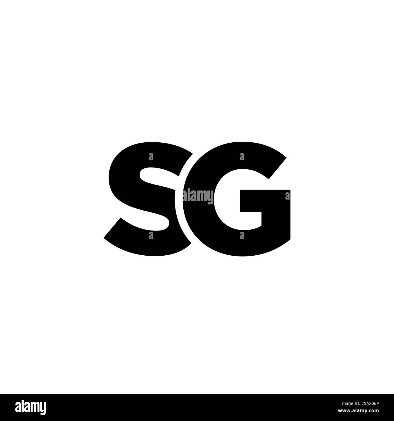 Lettre S et G à la mode, modèle de conception de logo SG. Logotype minimal basé sur le monogramme initial pour l'identité de l'entreprise. Illustration de Vecteur