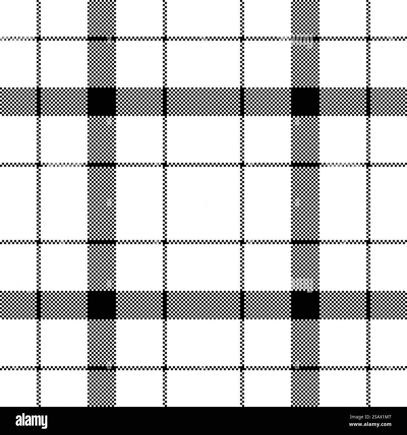 Tartan sans couture de tissu de motif vectoriel de fond avec un contrôle de texture textile à carreaux dans les couleurs blanches et noires. Illustration de Vecteur