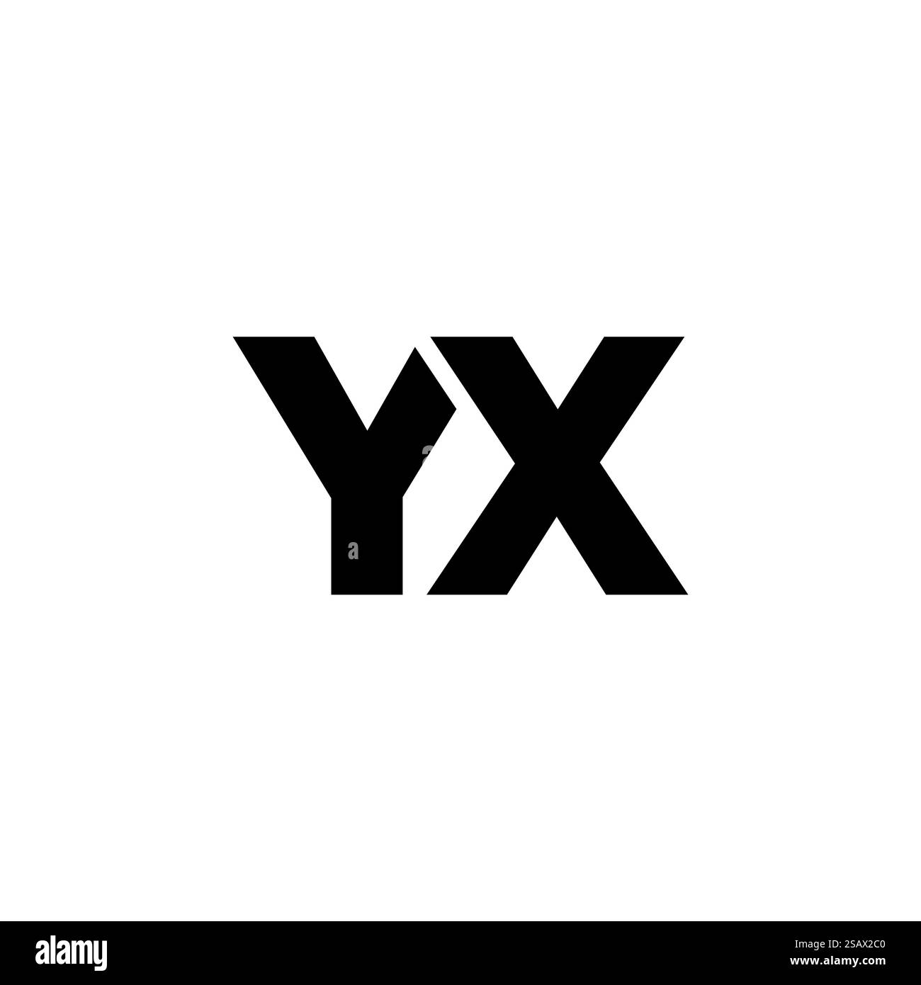 Lettre tendance y et X, modèle de conception de logo YX. Logotype minimal basé sur le monogramme initial pour l'identité de l'entreprise. Illustration de Vecteur