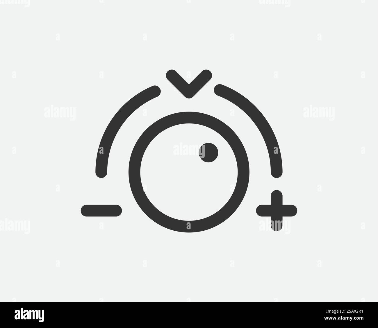 Variateur de lumière Icon Line Flat design tendance. Panneau d'économie d'énergie de lampe électrique.. Variateur de lumière Icon Line design tendance. Panneau économiseur d'énergie pour lampe électrique. Style plat noir et blanc. Illustration de Vecteur