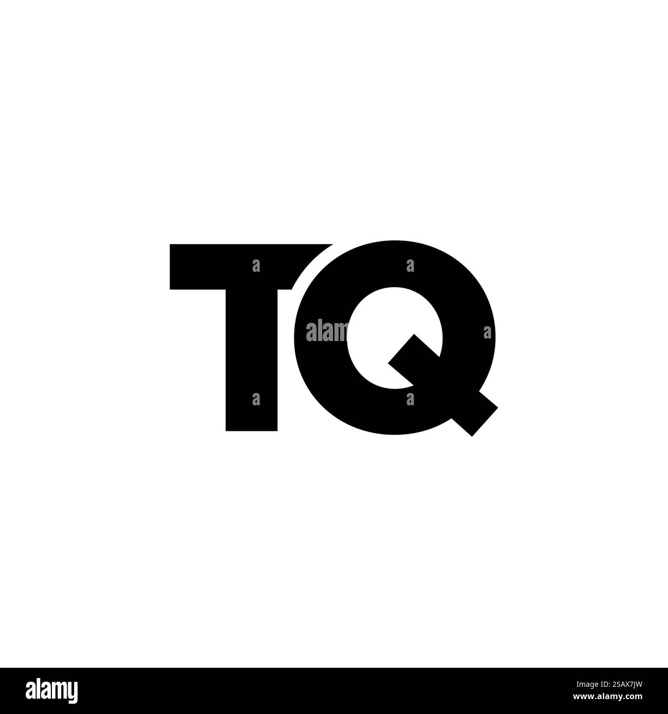 Lettre T et Q à la mode, modèle de conception de logo TQ. Logotype minimal basé sur le monogramme initial pour l'identité de l'entreprise. Illustration de Vecteur