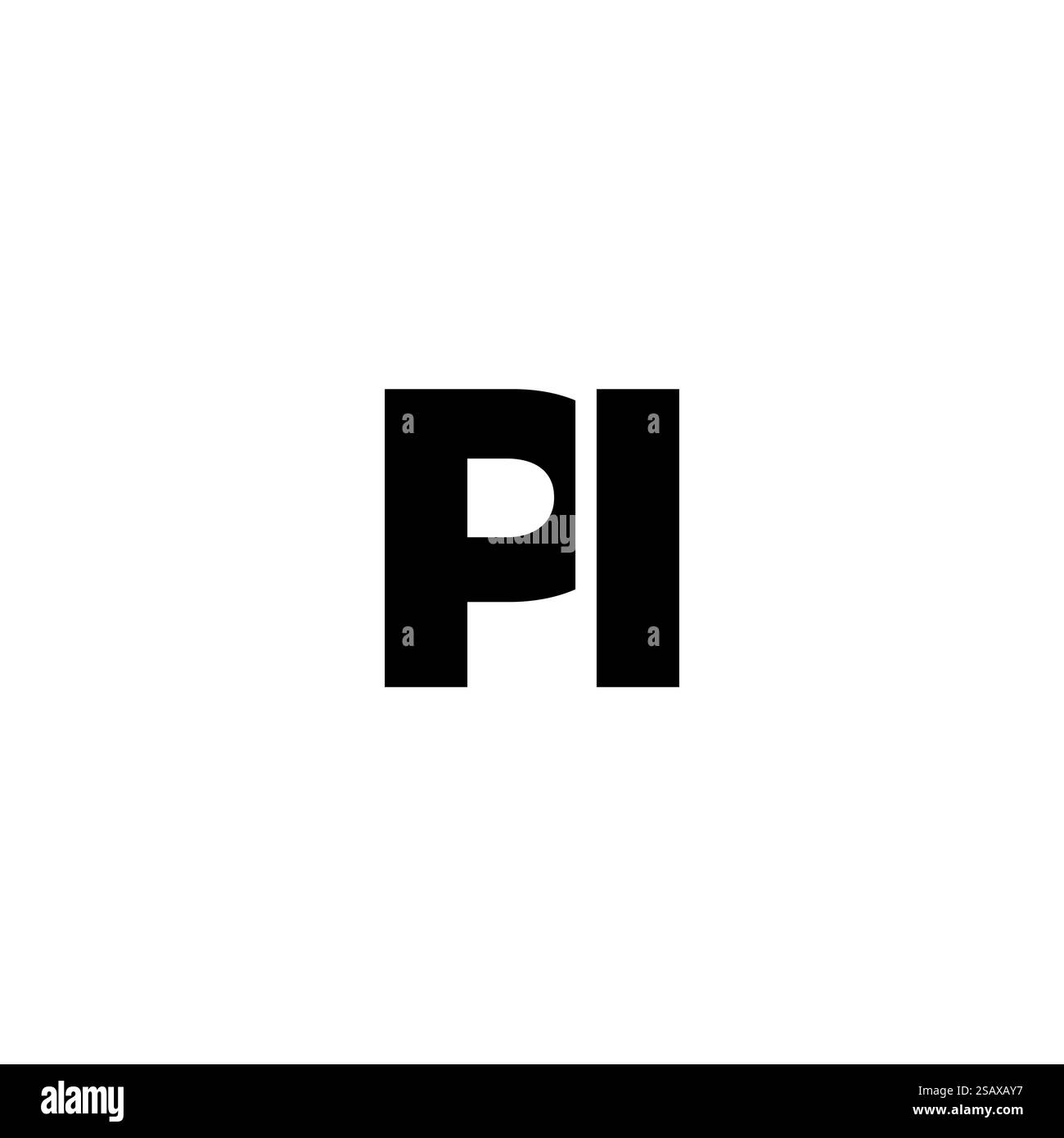 Lettre à la mode P et I, modèle de conception de logo PI. Logotype minimal basé sur le monogramme initial pour l'identité de l'entreprise. Illustration de Vecteur