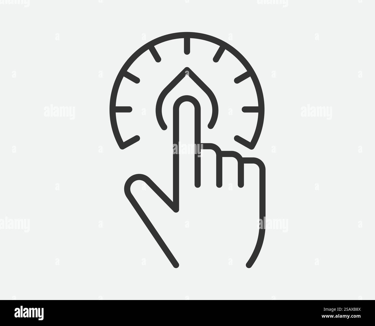 Variateur de lumière Icon Line Flat design tendance. Panneau d'économie d'énergie de lampe électrique.. Variateur de lumière Icon Line design tendance. Panneau économiseur d'énergie pour lampe électrique. Style plat noir et blanc. Illustration de Vecteur