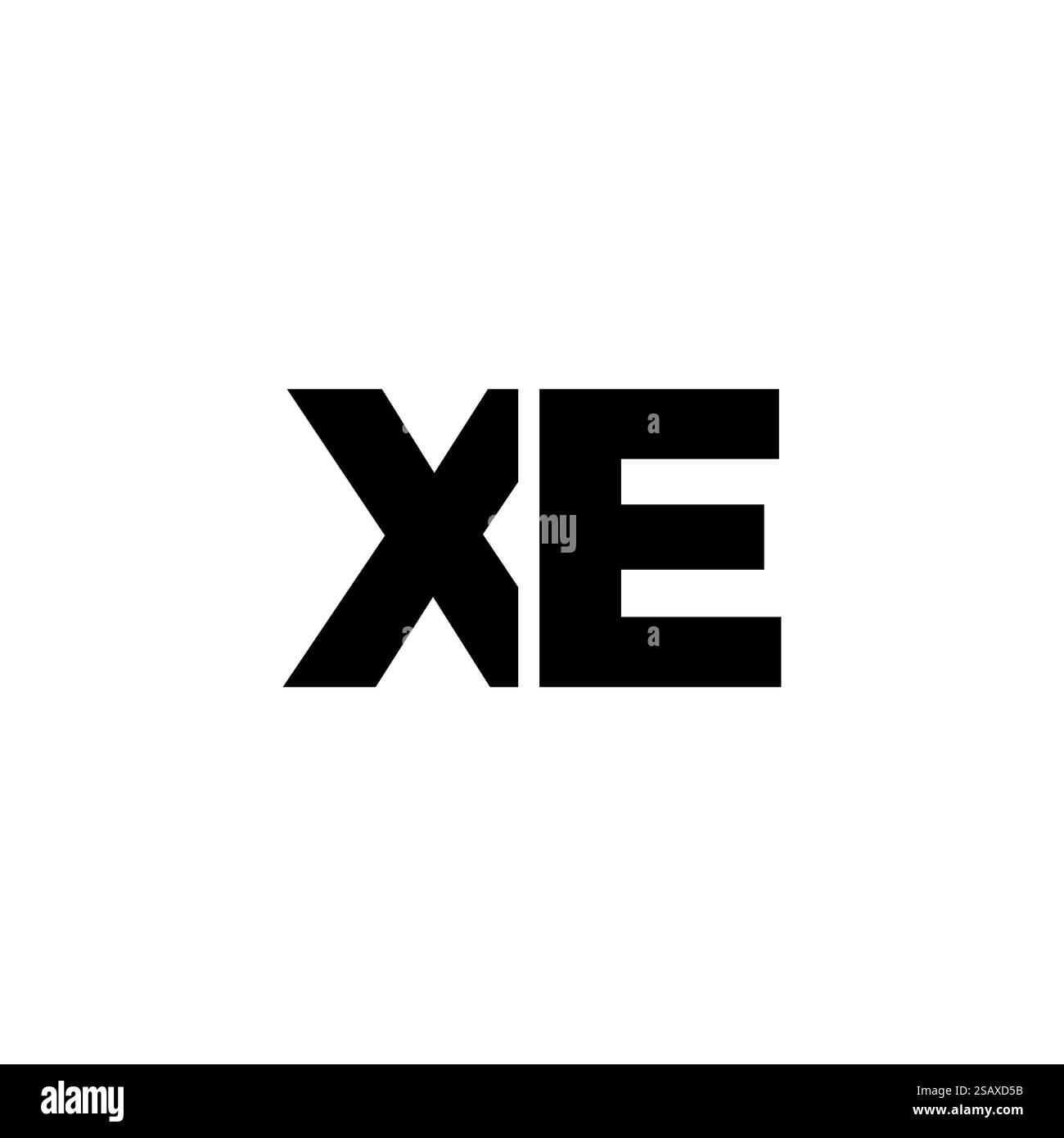 Lettre tendance X et E, modèle de conception de logo XE. Logotype minimal basé sur le monogramme initial pour l'identité de l'entreprise. Illustration de Vecteur