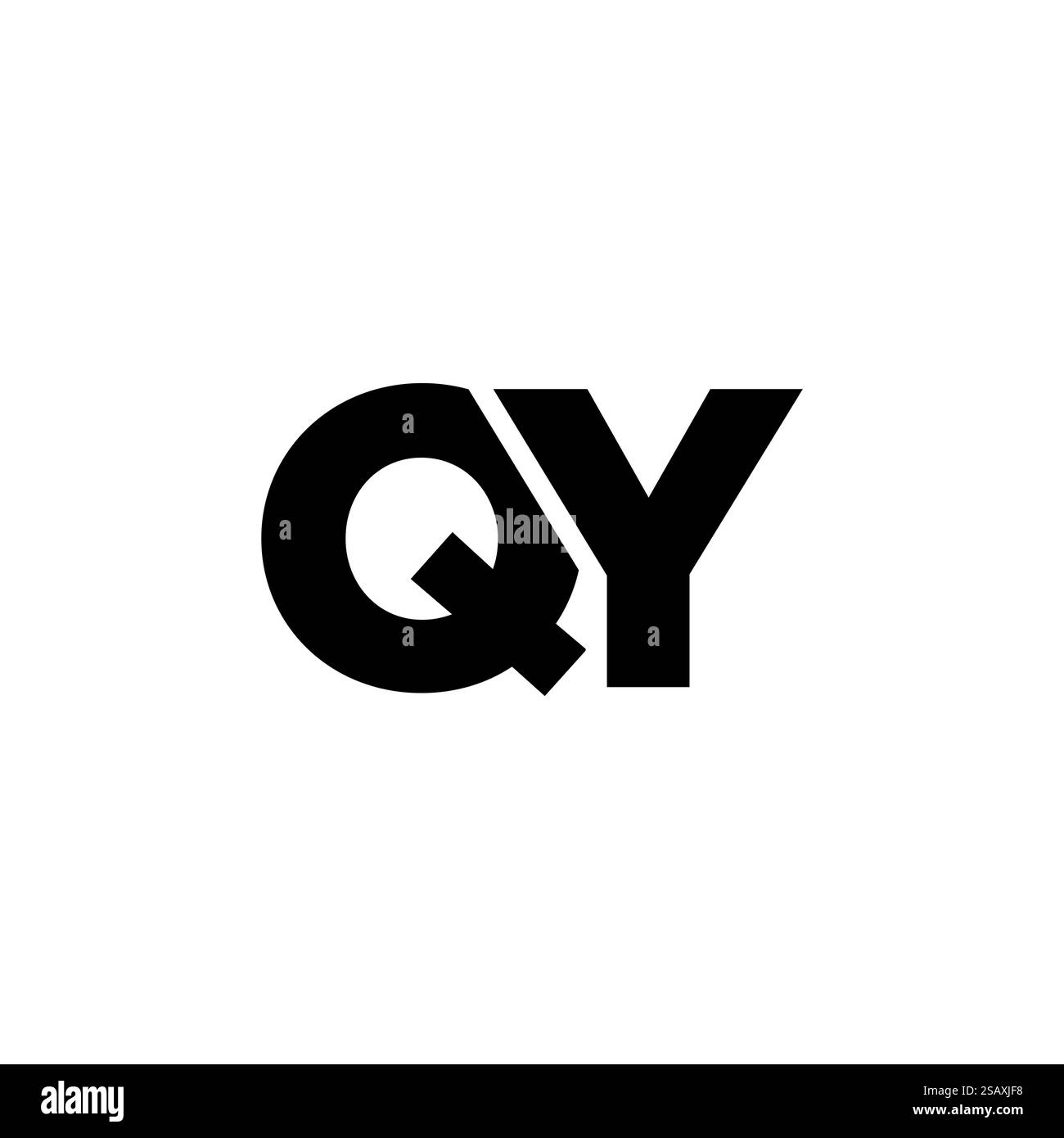 Lettre à la mode Q et y, modèle de conception de logo QY. Logotype minimal basé sur le monogramme initial pour l'identité de l'entreprise. Illustration de Vecteur