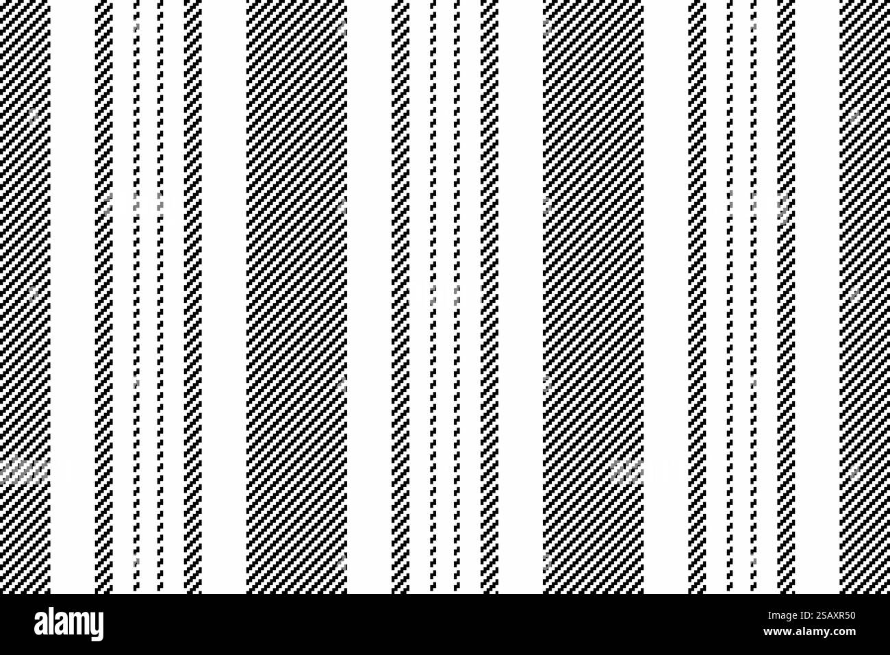 Tissu textile vertical de la texture de rayures de lignes avec un vecteur de motif de fond sans couture dans les couleurs blanches et noires. Illustration de Vecteur