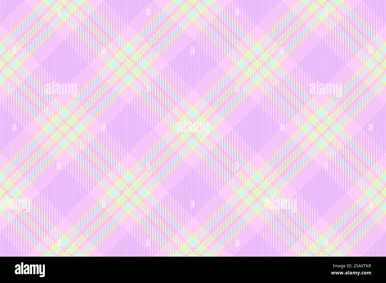 Texture vectorielle tartan de tissu de motif textile avec un plaid de fond sans couture à carreaux dans des couleurs claires et citron vert. Illustration de Vecteur