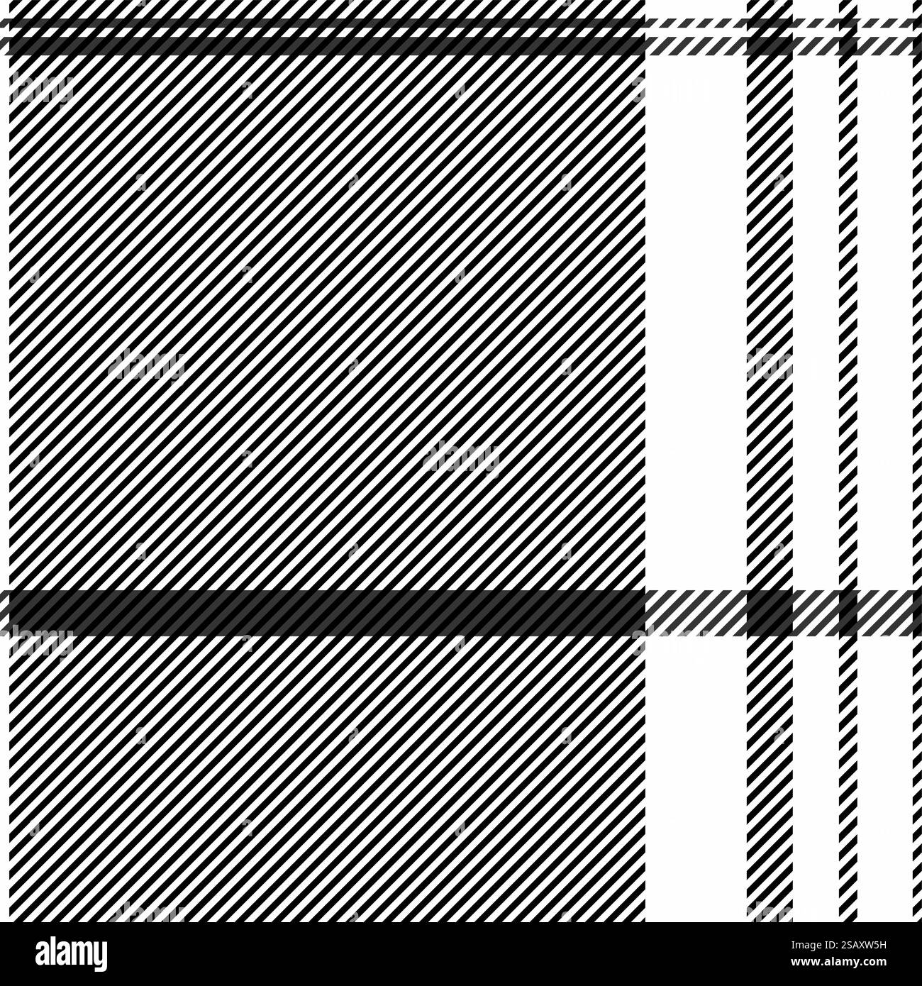 Motif de vérification de fond technique, inviter textile de texture sans couture. Plaid en tissu tartan vecteur de costume dans la palette de couleurs noir et blanc. Illustration de Vecteur