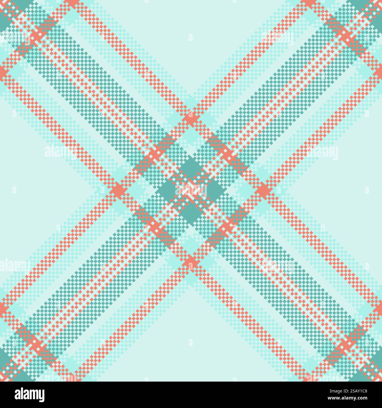 Textile vectoriel écossais de fond, tissu à carreaux de nombreux motifs. Texture sans couture à carreaux tartan simple dans une palette de couleurs turquoise pâle et pâle. Illustration de Vecteur