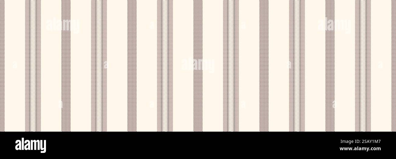 Tissu vectoriel de lignes difficiles, motif textile vertical de costume. Texture de fond rayée sans couture fantaisie en coquille de mer et couleur pastel. Illustration de Vecteur