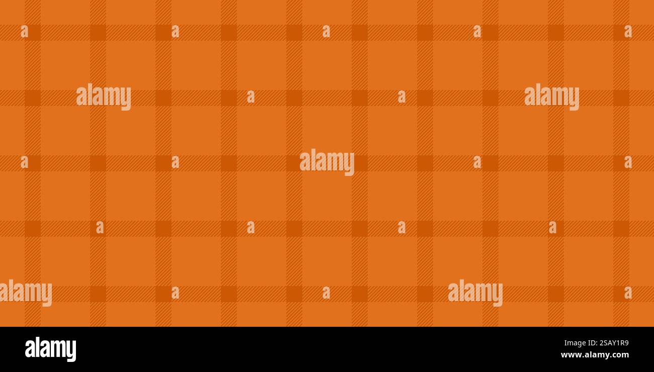 Amélioration de la texture du tissu tartan, simplicité plaid check sans couture. Fond vectoriel textile de motif vierge dans la palette de couleurs orange. Illustration de Vecteur