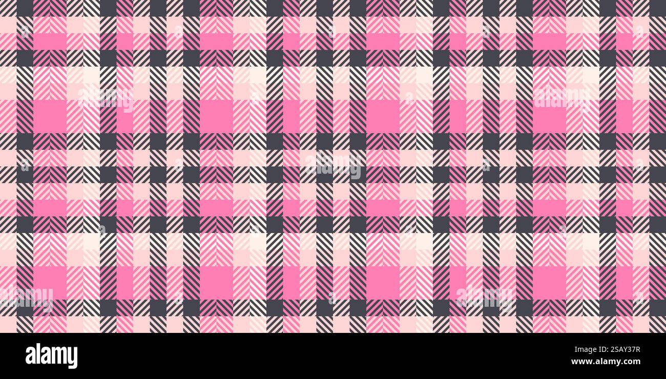 Vecteur de motif textile BuppY, plaid en tissu de lin sans couture. Vérification du tartan d'arrière-plan de la texture de l'illustration dans la palette de couleurs claires et pastel. Illustration de Vecteur