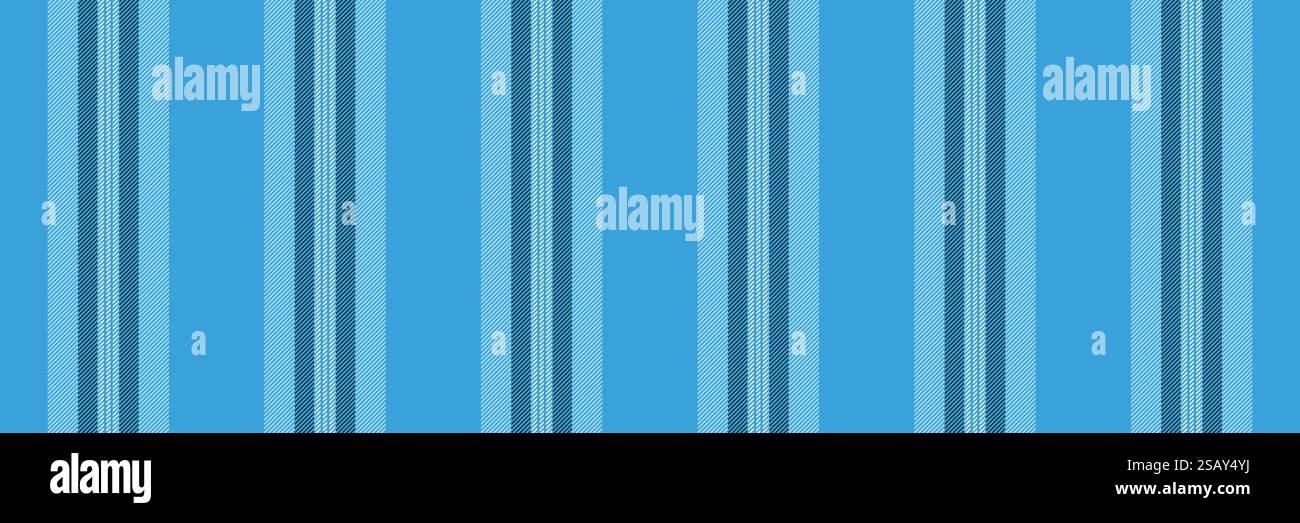 Paquet textile vertical sans couture, lignes d'arrière-plan vectorielles ouvertes. Texture de tissu à motif de rayures d'image en cyan et couleur sombre. Illustration de Vecteur