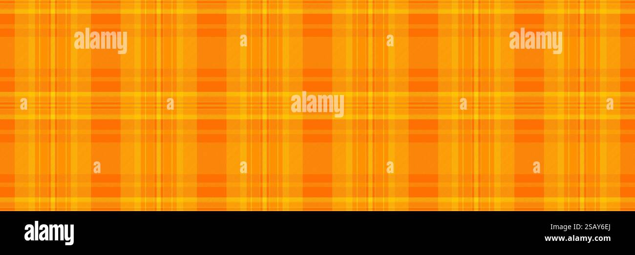 Vecteur sans couture de plaid artisanal, tissu textile de tartan de cour. Blanc vérifier le motif de texture de fond en orange foncé et de couleur vive. Illustration de Vecteur