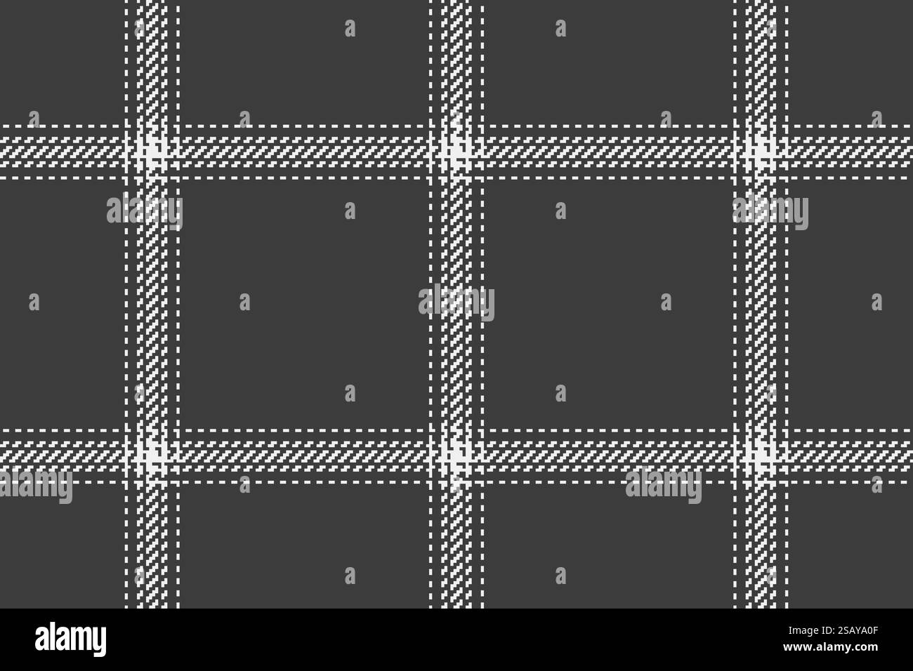 Fond de texture de tissu couvrant, textile de tartan vecteur glen. Motif à carreaux en toile sans couture plaid dans une palette de couleurs grises et blanches. Illustration de Vecteur