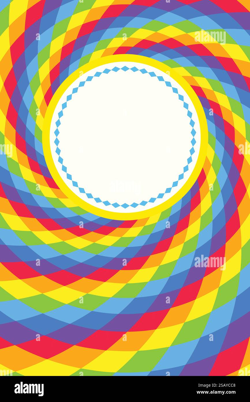 Fond de tourbillon arc-en-ciel en spirale, illusion optique du mouvement, illustration vectorielle optent pour le style artistique, géométrique abstrait coloré, psychedeli multicolore Illustration de Vecteur