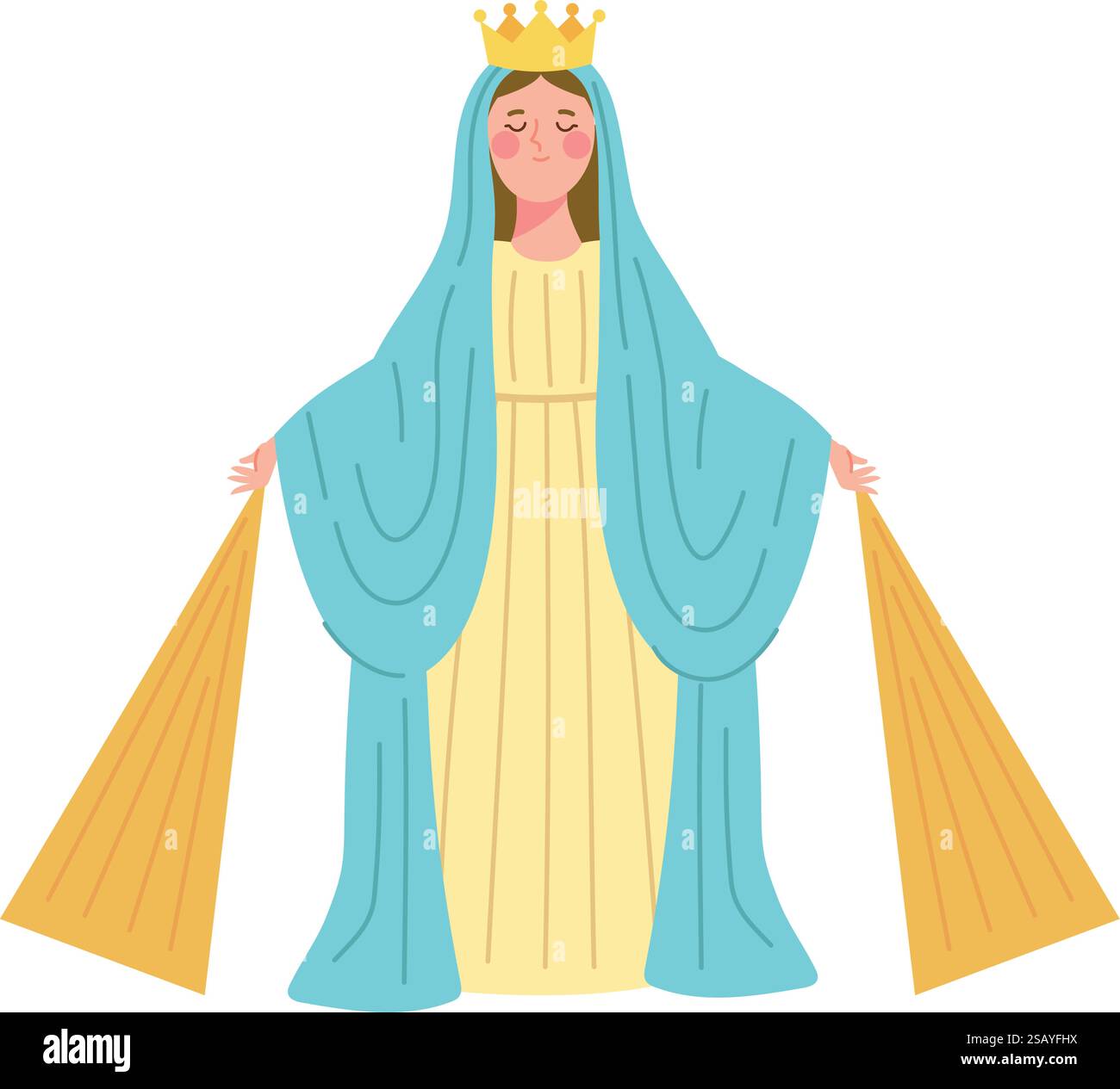 Illustration de la Vierge Marie Illustration de Vecteur