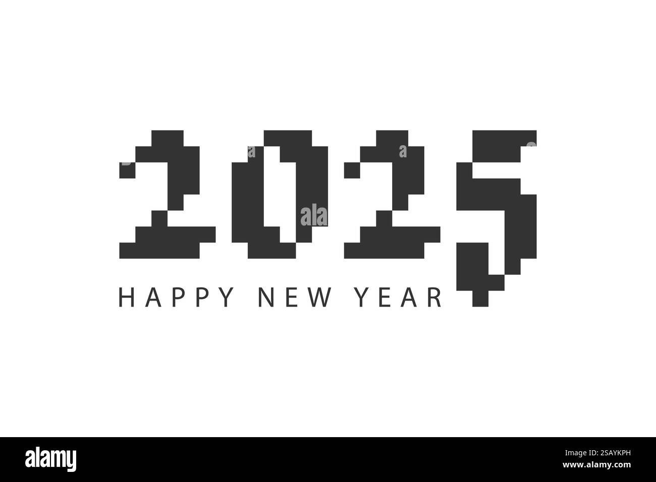 Bonne année 2025 modèle de typographie couverture de calendrier. Conception vectorielle pour affiche, bannière, carte de voeux et invitation, agendas ou carnets.. Bonne année 2025 modèle de typographie couverture de calendrier. Conception vectorielle pour affiche, bannière, carte de voeux et invitation. Illustration de Vecteur