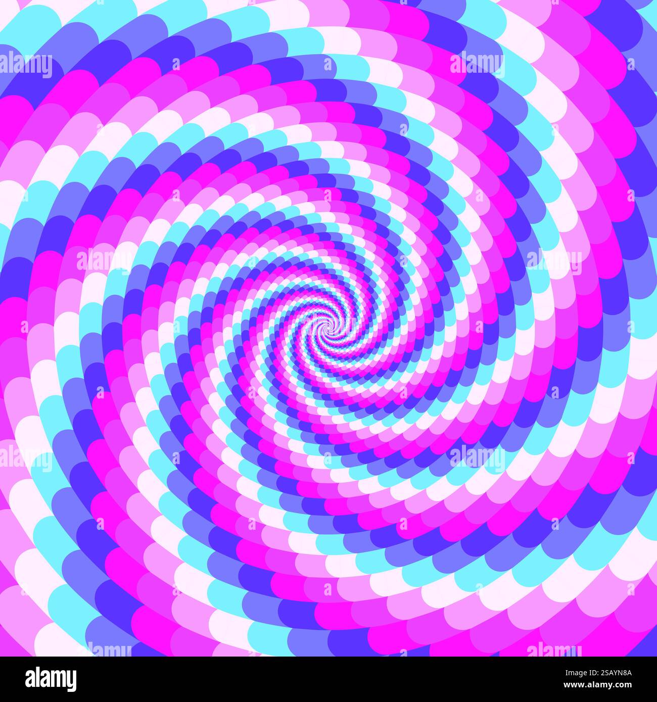 Fond de tourbillon hypnotique en spirale, illusion optique du mouvement, illustration vectorielle optent pour le style artistique, géométrique abstrait coloré, psychedel multicolore Illustration de Vecteur