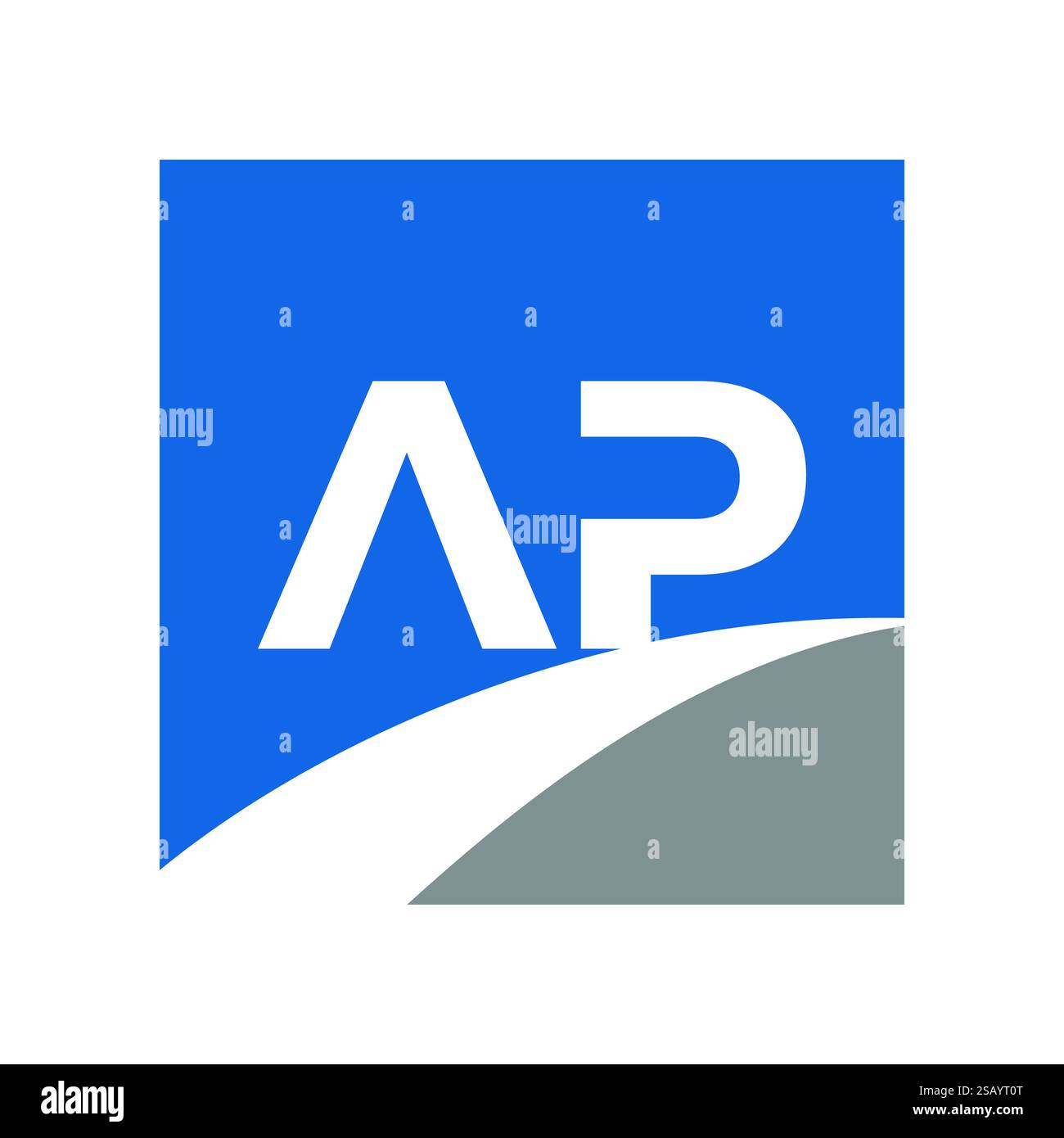 modèle de conception de logo d'icône ap de la lettre initiale Illustration de Vecteur