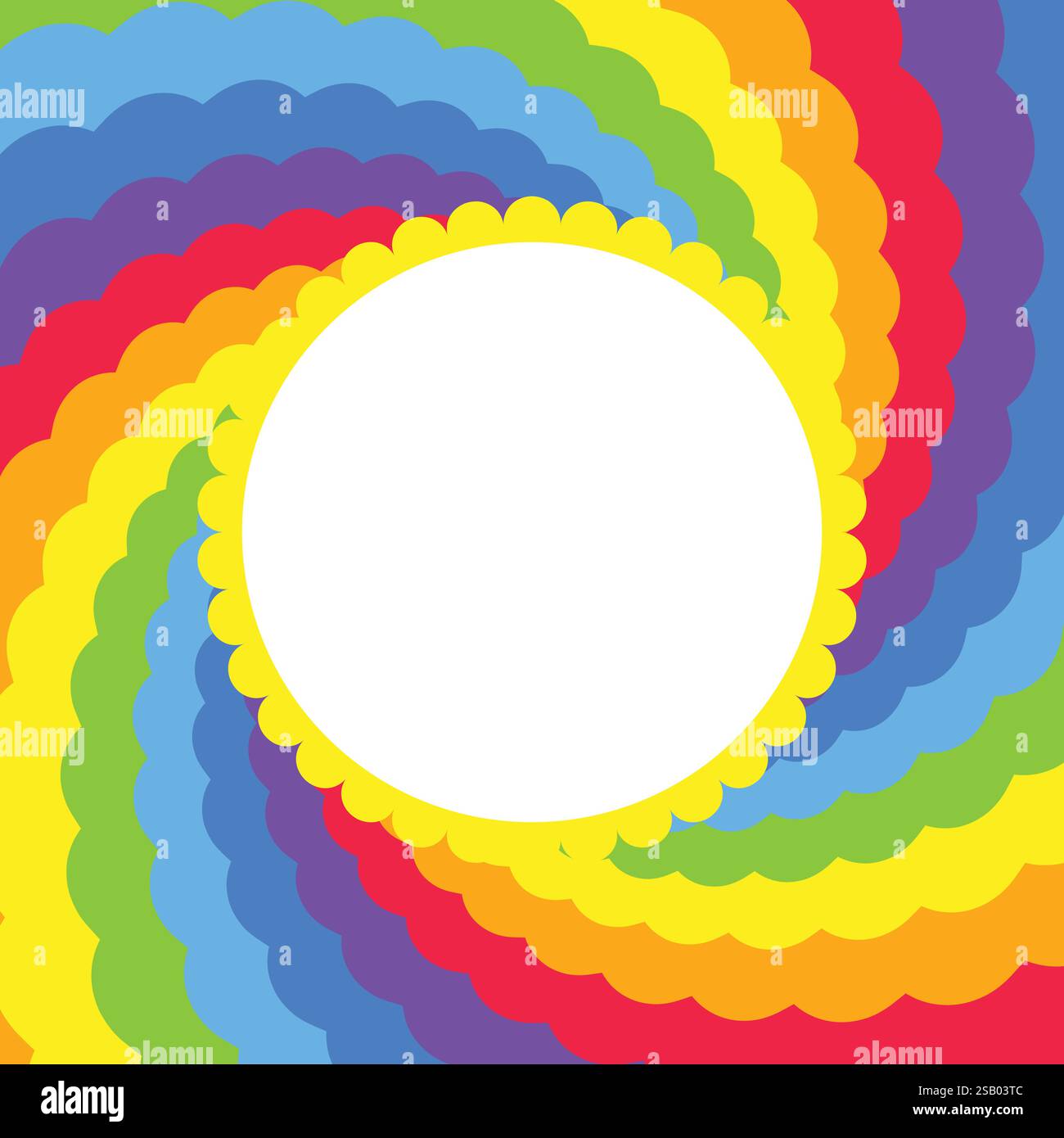 Fond de tourbillon hypnotique arc-en-ciel spirale, illusion optique du mouvement, illustration vectorielle opt art style, géométrique abstrait coloré, p multicolore Illustration de Vecteur
